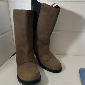 Sorel pull on suede boots chocolate brown